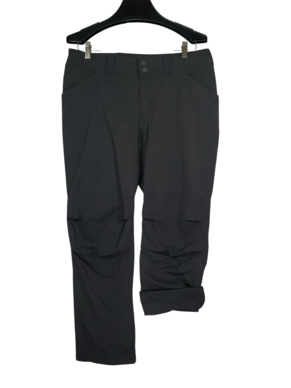 REI Co-op Screeline Hybrid Pants Women's 12P Petite Black Nylon Roll-Up Hiking - Picture 5 of 12